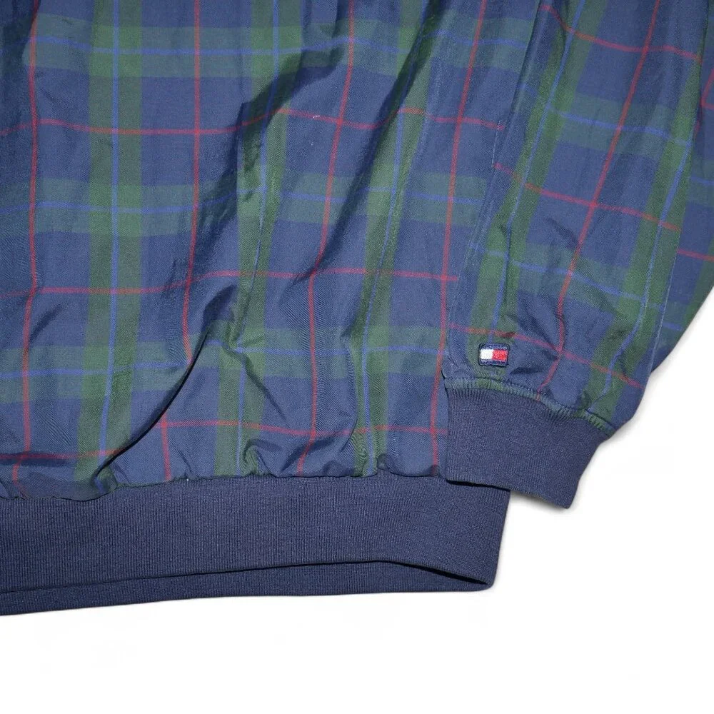 Tommy Hilfiger Men's Windbreaker Size L Blackwatch Plaid Jacket Outerwear Golf
